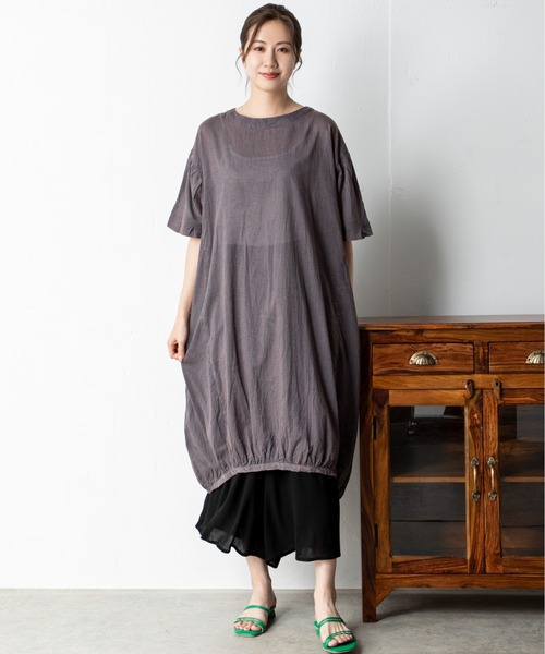 美品 Resurrection グラデーション ワンピース セール】ケミカルウォッシュ加工を施し、着るほど味が出るシアー