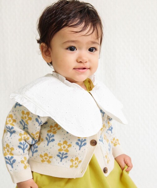 BRANSHES（ブランシェス）の「【ベビー】花柄ニットカーディガン（その他ベビーウェア・キッズ・アイボリー・FREE）」の9枚目の写真