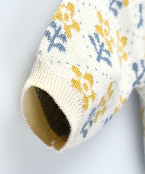 BRANSHES（ブランシェス）の「【ベビー】花柄ニットカーディガン（その他ベビーウェア・キッズ・アイボリー・FREE）」の2枚目の写真