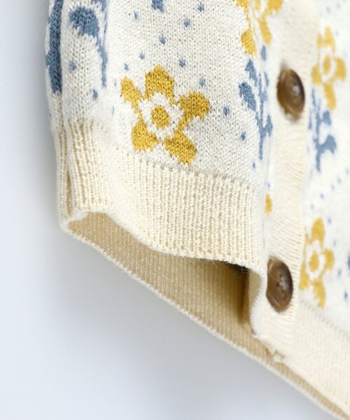 BRANSHES（ブランシェス）の「【ベビー】花柄ニットカーディガン（その他ベビーウェア・キッズ・アイボリー・FREE）」の6枚目の写真