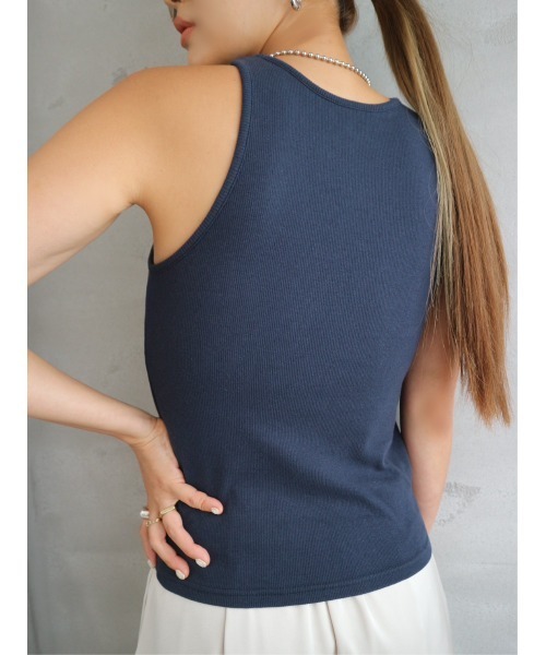 TRUNC（トランクエイティーエイト）の「Rib American Sleeve Tank Top