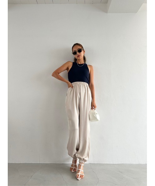 TRUNC（トランクエイティーエイト）の「Rib American Sleeve Tank Top（タンクトップ・レディース・ネイビー/イエロー・FREE）」の5枚目の写真