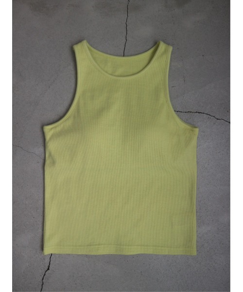 TRUNC（トランクエイティーエイト）の「Rib American Sleeve Tank Top（タンクトップ・レディース・ネイビー/イエロー・FREE）」の13枚目の写真