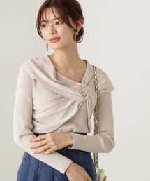 PROPORTION BODY DRESSING | パールディテールギャザーニット / 1213270805(ニット/セーター)