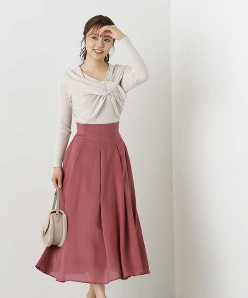 PROPORTION BODY DRESSING(プロポーションボディドレッシング)の「パールディテールギャザーニット / 1213270805(ニット/セーター・レディース・ピンク/ダークグレー/オフホワイト・FREE)」の15枚目の写真