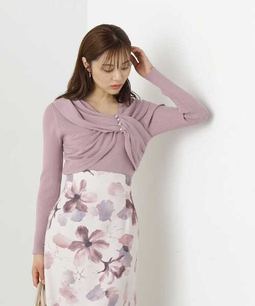 PROPORTION BODY DRESSING(プロポーションボディドレッシング)の「パールディテールギャザーニット / 1213270805(ニット/セーター・レディース・ピンク/ダークグレー/オフホワイト・FREE)」の19枚目の写真