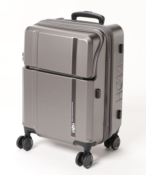 HeM(ヘム)の「【HeM/ヘム】 TOP OPEN S スーツケース SAC'S BAR 別注 35L(43L)(スーツケース/キャリーバッグ・レディース・アクア/ガンメタ/モカ/ピンク/ホワイト/ブラック/グリーン系その他・FREE)」の1枚目の写真