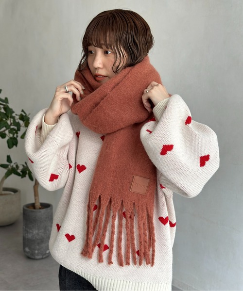 CPCM（シーピーシーエム）の「23ふわふわバルキーマフラー（マフラー・レディース・アイボリー/ブラウン/サックスブルー/グリーン系その他/ベージュ・FREE）」の9枚目の写真