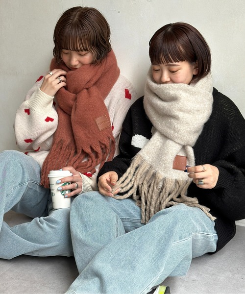 CPCM（シーピーシーエム）の「23ふわふわバルキーマフラー（マフラー・レディース・アイボリー/ブラウン/サックスブルー/グリーン系その他/ベージュ・FREE）」の17枚目の写真