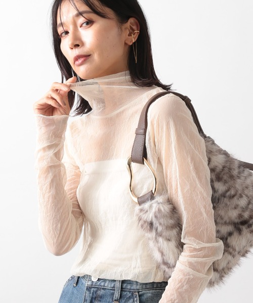 BARNYARDSTORM（バンヤードストーム）の「ワッシャーシアータートル（Tシャツ/カットソー・レディース・オフホワイト/ブラック・1/0）」の2枚目の写真