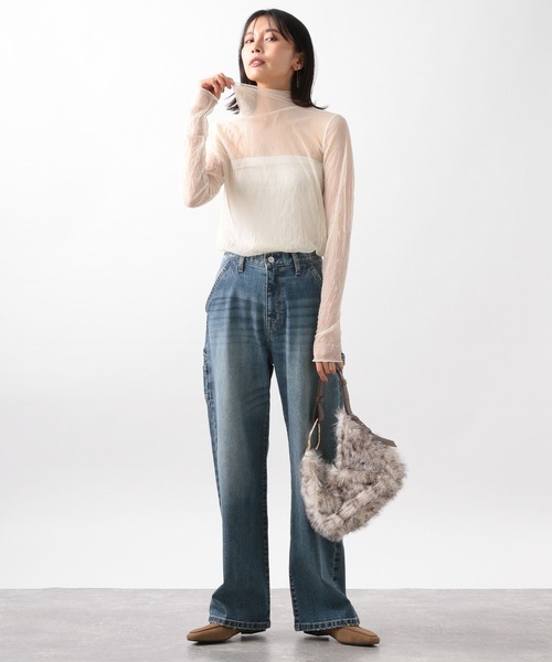 BARNYARDSTORM（バンヤードストーム）の「ワッシャーシアータートル（Tシャツ/カットソー・レディース・オフホワイト/ブラック・1/0）」の7枚目の写真