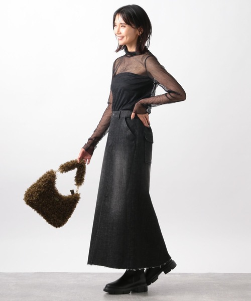 BARNYARDSTORM（バンヤードストーム）の「ワッシャーシアータートル（Tシャツ/カットソー・レディース・オフホワイト/ブラック・1/0）」の22枚目の写真