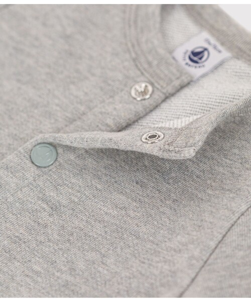 PETIT BATEAU（プチバトー）の「スウェットカーディガン（カーディガン/ボレロ・キッズ・グレー・24MONTH/18MONTH/36MONTH/12MONTH）」の4枚目の写真