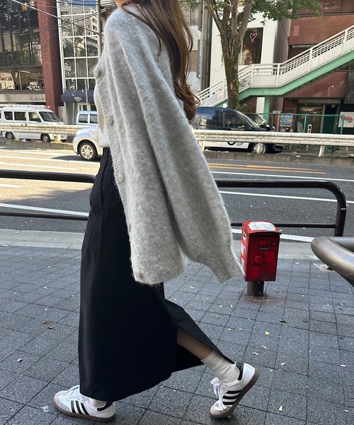 モヘアライク2way長袖ニットカーディガン（ニット/セーター）｜andme