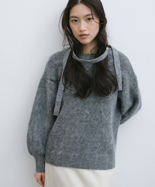 セール】モヘアライク2way長袖ニットカーディガン（ニット/セーター