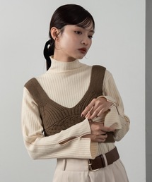 smart piping compact rib knit