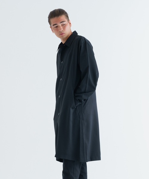 ヘンリック　ロングシャツ スキッパー 長袖 形態安定 レディースシャツ クレリック(S
