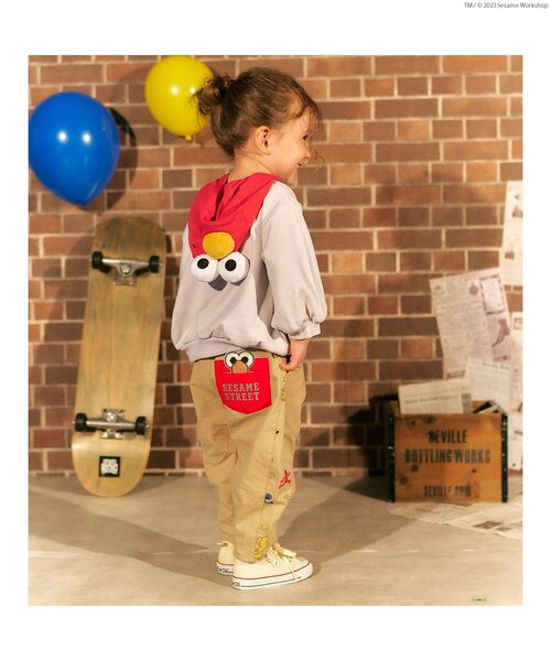 apres les cours（アプレレクール）の「WEB限定 セサミストリート キャラクターフーディ（パーカー・キッズ・ブルー/レッド・100/80/90/130/120/110）」の6枚目の写真