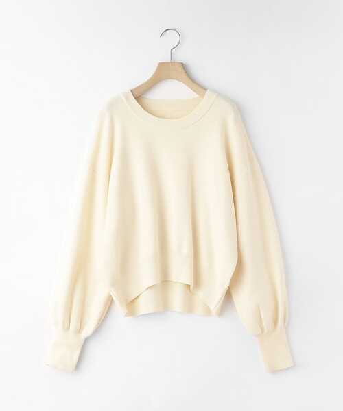 grove（グローブ）の「◆カラーニットパフスリーブプルオーバー（ニット/セーター・レディース・ブラック/イエロー/ブルー/オレンジ/ダークグリーン/アイボリー・02/01）」の13枚目の写真