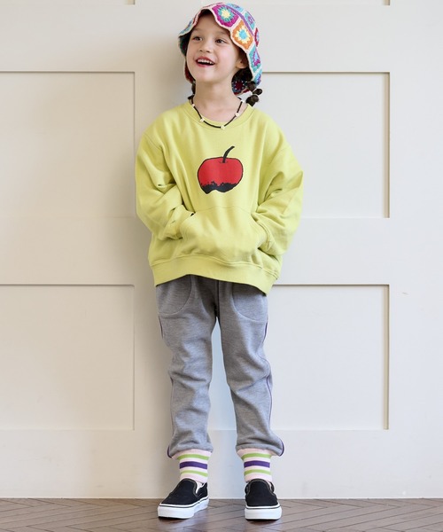 Life Support Products(ライフサポートプロダクツ)の「ラインリブスウェットパンツ(80~130cm)(スウェットパンツ・キッズ・杢グレー/オレンジ/グリーン・110/100/80/90/120/130/95)」の5枚目の写真
