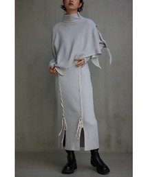 AZUL by moussy（アズールバイマウジー）の「ステッチデザインセットニットワンピース（ワンピース）」
