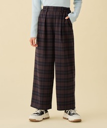 cross marche（クロスマルシェ）の「無地・チェック バギーパンツ/タックワイドパンツ/(130cm～160cm)（その他パンツ）」
