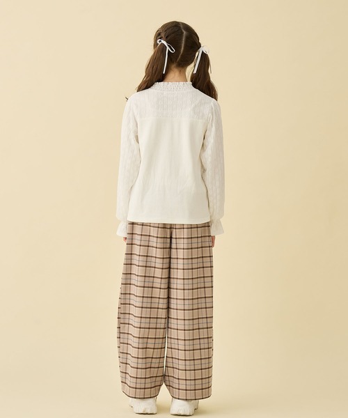 Amourire girl（アムリールガール）の「無地・チェック バギーパンツ/タックワイドパンツ/(130cm～160cm)（その他パンツ・キッズ・ブラック/ベージュ/グレー/ネイビー・130cm/160cm/150cm/140cm）」の12枚目の写真