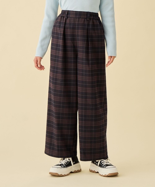 Amourire girl（アムリールガール）の「無地・チェック バギーパンツ/タックワイドパンツ/(130cm～160cm)（その他パンツ・キッズ・ブラック/ベージュ/グレー/ネイビー・130cm/160cm/150cm/140cm）」の20枚目の写真