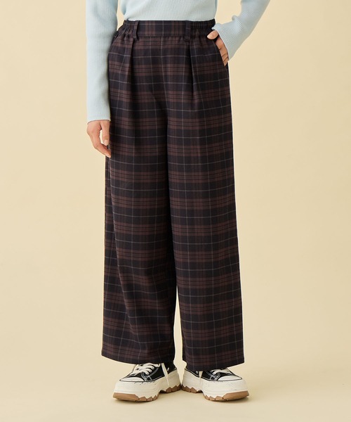 Amourire girl（アムリールガール）の「無地・チェック バギーパンツ/タックワイドパンツ/(130cm～160cm)（その他パンツ・キッズ・ブラック/ベージュ/グレー/ネイビー・130cm/160cm/150cm/140cm）」の18枚目の写真