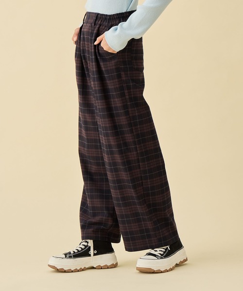 Amourire girl（アムリールガール）の「無地・チェック バギーパンツ/タックワイドパンツ/(130cm～160cm)（その他パンツ・キッズ・ブラック/ベージュ/グレー/ネイビー・130cm/160cm/150cm/140cm）」の17枚目の写真