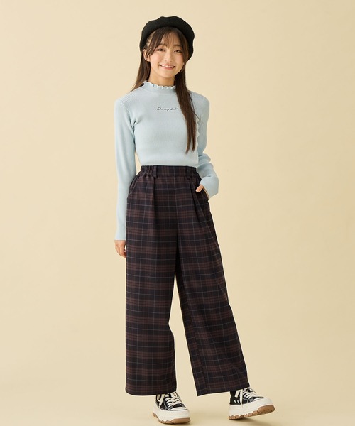 Amourire girl（アムリールガール）の「無地・チェック バギーパンツ/タックワイドパンツ/(130cm～160cm)（その他パンツ・キッズ・ブラック/ベージュ/グレー/ネイビー・130cm/160cm/150cm/140cm）」の11枚目の写真