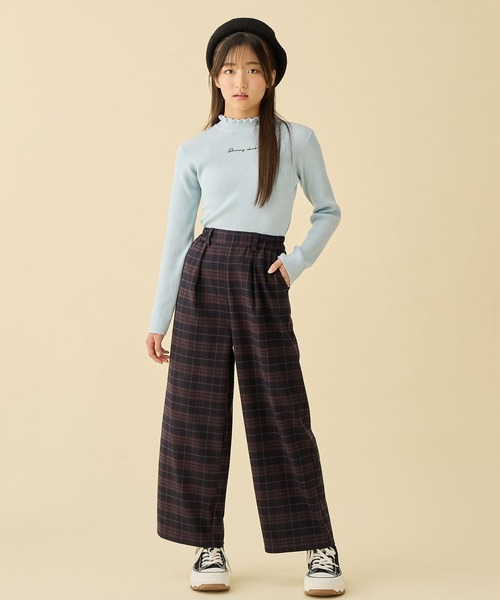 Amourire girl（アムリールガール）の「無地・チェック バギーパンツ/タックワイドパンツ/(130cm～160cm)（その他パンツ・キッズ・ブラック/ベージュ/グレー/ネイビー・130cm/160cm/150cm/140cm）」の10枚目の写真