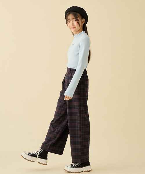 Amourire girl（アムリールガール）の「無地・チェック バギーパンツ/タックワイドパンツ/(130cm～160cm)（その他パンツ・キッズ・ブラック/ベージュ/グレー/ネイビー・130cm/160cm/150cm/140cm）」の8枚目の写真