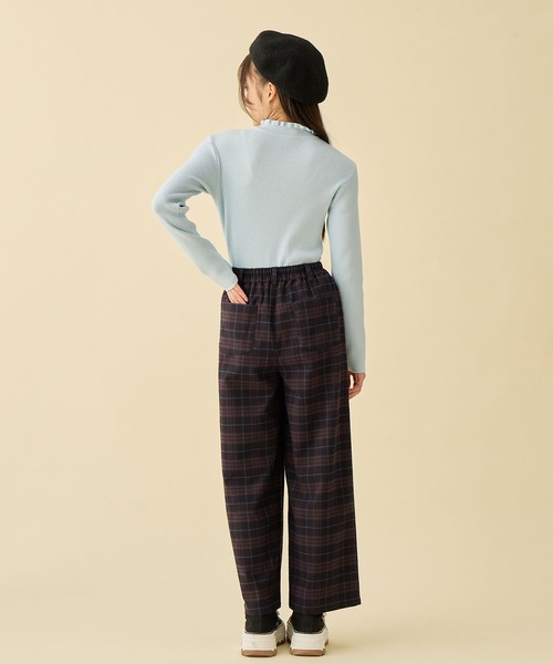 Amourire girl（アムリールガール）の「無地・チェック バギーパンツ/タックワイドパンツ/(130cm～160cm)（その他パンツ・キッズ・ブラック/ベージュ/グレー/ネイビー・130cm/160cm/150cm/140cm）」の7枚目の写真