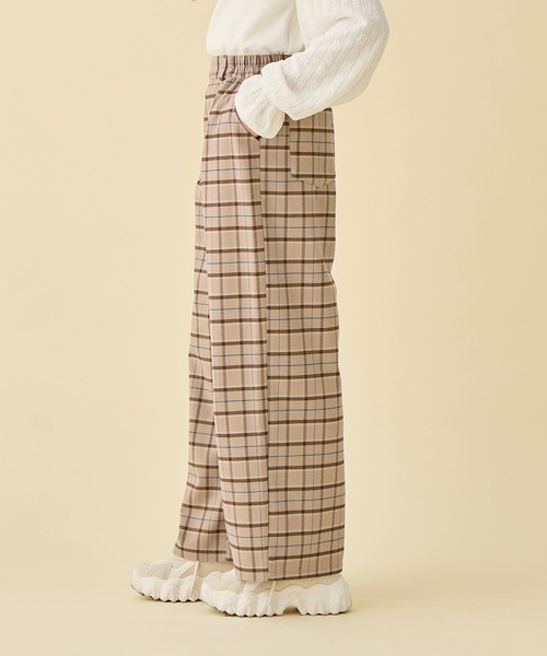 Amourire girl（アムリールガール）の「無地・チェック バギーパンツ/タックワイドパンツ/(130cm～160cm)（その他パンツ・キッズ・ブラック/ベージュ/グレー/ネイビー・130cm/160cm/150cm/140cm）」の22枚目の写真