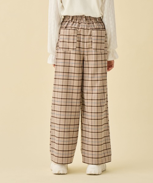 Amourire girl（アムリールガール）の「無地・チェック バギーパンツ/タックワイドパンツ/(130cm～160cm)（その他パンツ・キッズ・ブラック/ベージュ/グレー/ネイビー・130cm/160cm/150cm/140cm）」の21枚目の写真