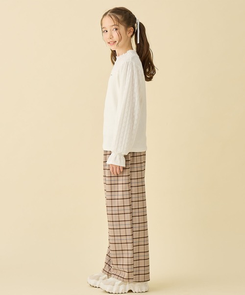 Amourire girl（アムリールガール）の「無地・チェック バギーパンツ/タックワイドパンツ/(130cm～160cm)（その他パンツ・キッズ・ブラック/ベージュ/グレー/ネイビー・130cm/160cm/150cm/140cm）」の13枚目の写真