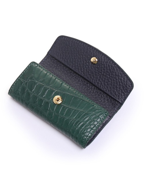 【美品】ポロサス Xartifactシャイニング クロコダイル キーケース 4連 Xartifact クロコダイル ポロサス ファスナー コインケース 財布