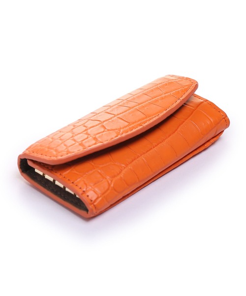 【美品】ポロサス Xartifactシャイニング クロコダイル キーケース 4連 Xartifact クロコダイル ポロサス ファスナー コインケース 財布