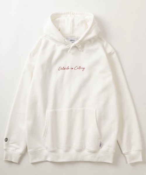 COLEMAN（コールマン）の「【Coleman/コールマン】メッセージ刺繍＆BIG線画イラスト バックプリントデザイン ビッグシルエット 裏起毛プルパーカー/プルオーバーフーディー（パーカー・メンズ・グレー/ホワイト/ブラック・XL/L/M）」の7枚目の写真