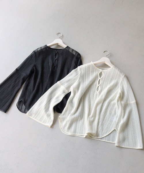 CLEIO(クレイオ)の「【CLEIO】ベルスリーブレースブラウス/BELL SLEEVE LACE BLOUSE/940-11600(シャツ/ブラウス・レディース・ブラック/アイボリー・FREE)」の4枚目の写真