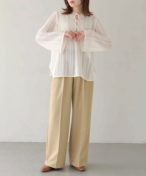 CLEIO(クレイオ)の「【CLEIO】ベルスリーブレースブラウス/BELL SLEEVE LACE BLOUSE/940-11600(シャツ/ブラウス・レディース・ブラック/アイボリー・FREE)」の15枚目の写真