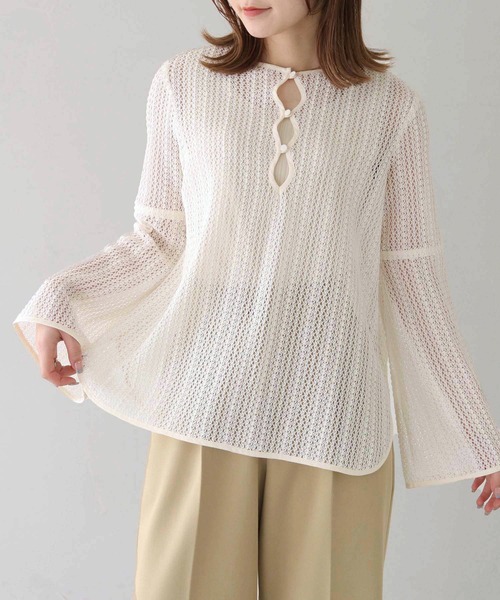 CLEIO(クレイオ)の「【CLEIO】ベルスリーブレースブラウス/BELL SLEEVE LACE BLOUSE/940-11600(シャツ/ブラウス・レディース・ブラック/アイボリー・FREE)」の12枚目の写真