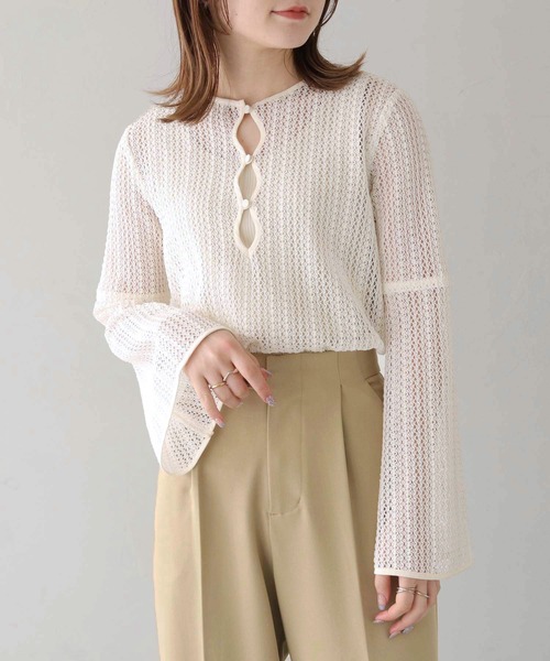 CLEIO(クレイオ)の「【CLEIO】ベルスリーブレースブラウス/BELL SLEEVE LACE BLOUSE/940-11600(シャツ/ブラウス・レディース・ブラック/アイボリー・FREE)」の18枚目の写真