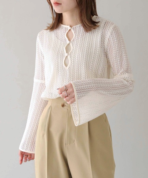 CLEIO(クレイオ)の「【CLEIO】ベルスリーブレースブラウス/BELL SLEEVE LACE BLOUSE/940-11600(シャツ/ブラウス・レディース・ブラック/アイボリー・FREE)」の19枚目の写真