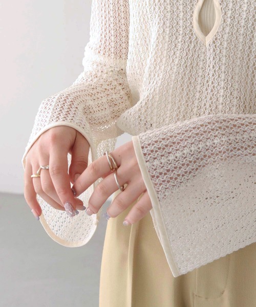 CLEIO(クレイオ)の「【CLEIO】ベルスリーブレースブラウス/BELL SLEEVE LACE BLOUSE/940-11600(シャツ/ブラウス・レディース・ブラック/アイボリー・FREE)」の13枚目の写真
