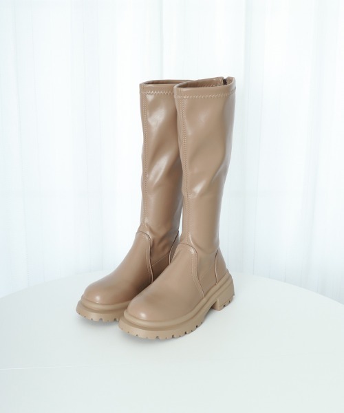 Miniministore(ミニミニストア)の「ロングブーツ 厚底ブーツ レディース韓国(ブーツ・レディース・アイボリー/ブラック/ベージュ/ブラウン・23.0cm/23.5cm/24.5cm/22.5cm/24.0cm/25.0cm)」の19枚目の写真