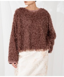 Settimissimo | フリンジ ワイドスリーブ プルオーバー クルーネック(Tシャツ/カットソー)