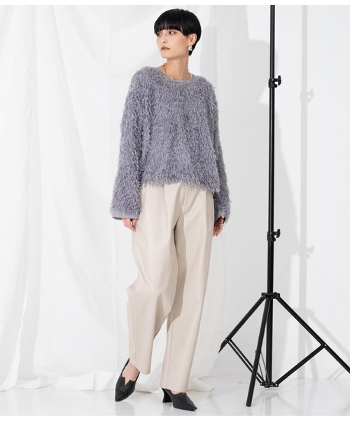 Settimissimo（セッティミッシモ）の「フリンジ ワイドスリーブ プルオーバー クルーネック（Tシャツ/カットソー・レディース・ライトグレー/ブラウン・M）」の8枚目の写真