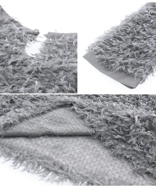 Settimissimo（セッティミッシモ）の「フリンジ ワイドスリーブ プルオーバー クルーネック（Tシャツ/カットソー・レディース・ライトグレー/ブラウン・M）」の20枚目の写真